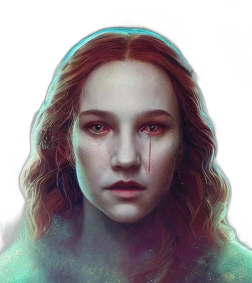 face, crown, mask, photorealistic, fantasy art, concept art, oil painting, underwater transparent PNG cut-out
