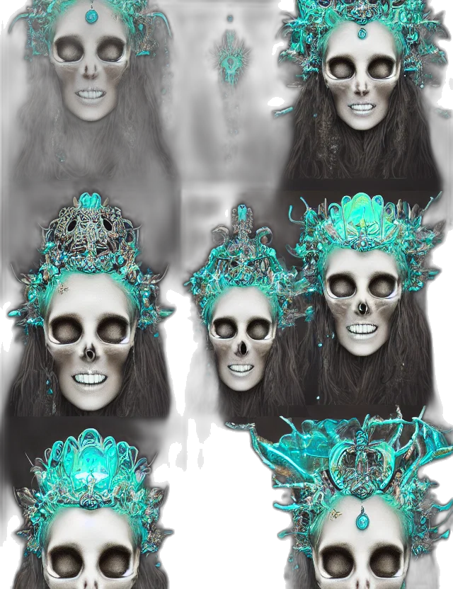 mask, crown, face, jewelry, concept art, fantasy art, 3d render, photorealistic transparent PNG cut-out