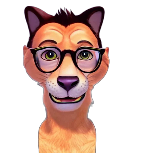staff, animal, cartoon, 3d render transparent PNG cut-out