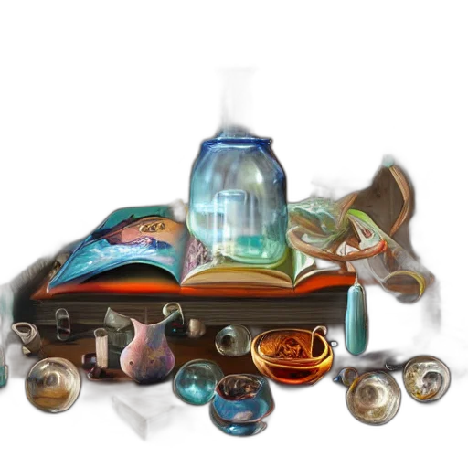 jewelry, furniture, bottle, crown, concept art, fantasy art, 3d render, photorealistic transparent PNG cut-out