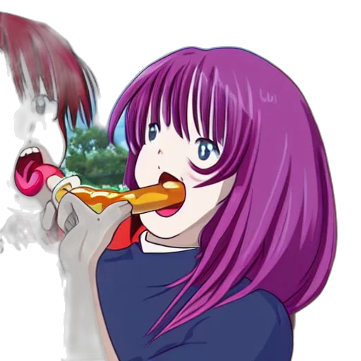 food, weapon, anime, vaporwave transparent PNG cut-out