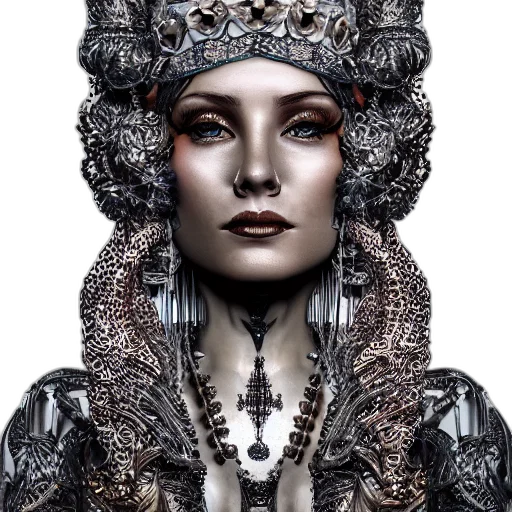 jewelry, crown, face, mask, fantasy art, photorealistic, cyberpunk, concept art transparent PNG cut-out