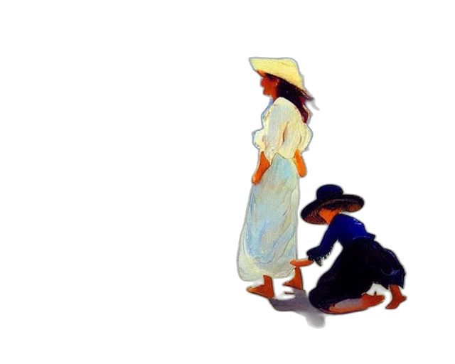 hat, dress, concept art, oil painting transparent PNG cut-out