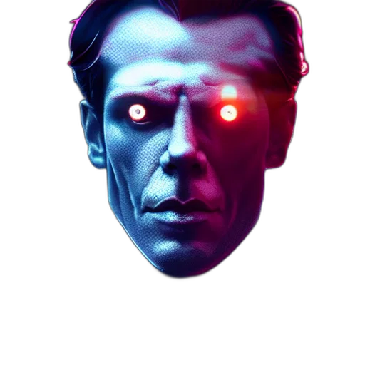 robot, face, mask, creature transparent PNG cut-out