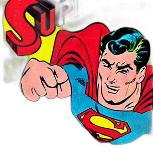 staff, comic book art, cartoon, concept art, comicbook, cover, superman, fighting transparent PNG cut-out