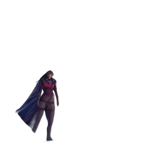 dress, staff, weapon, creature transparent PNG cut-out