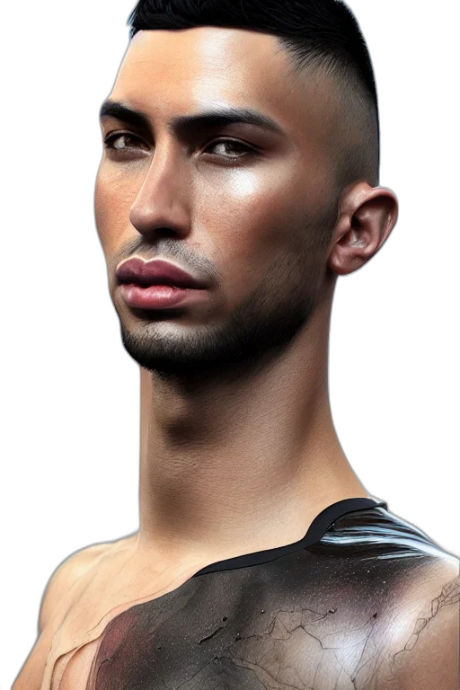 face, hair, mask, jewelry transparent PNG cut-out