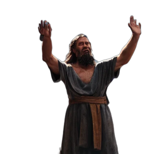 3d render, concept art, photorealistic, apostle transparent PNG cut-out