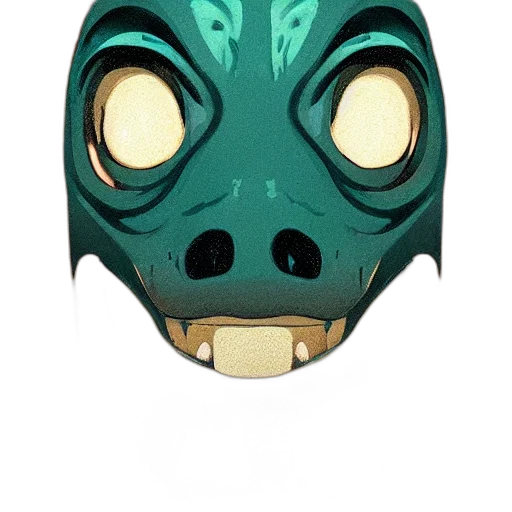 mask, dragon, creature, face transparent PNG cut-out
