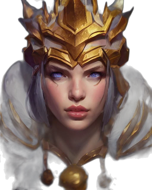 crown, face, jewelry, fantasy art, concept art, photorealistic, oil painting, golden transparent PNG cut-out