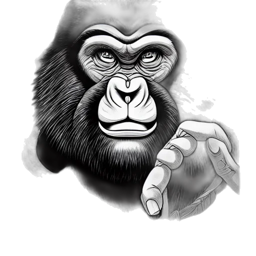animal, face, photorealistic, pencil sketch transparent PNG cut-out