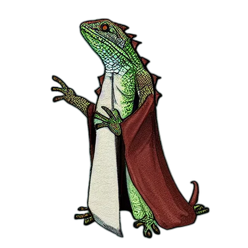 dragon, staff, animal, creature transparent PNG cut-out