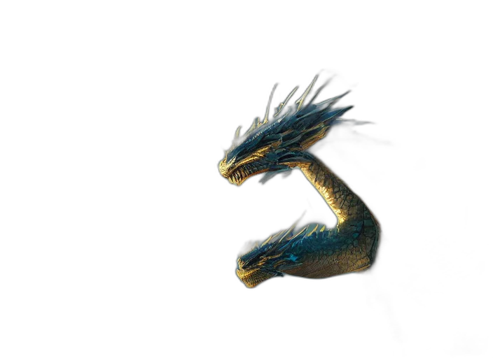dragon, creature, staff, animal, fantasy art, concept art, 3d render, photorealistic transparent PNG cut-out