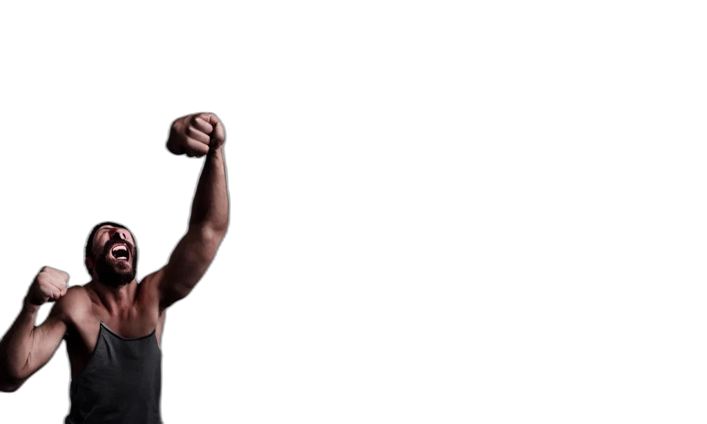 staff, weapon, 3d render, photorealistic, intense, moment, man, clenching transparent PNG cut-out