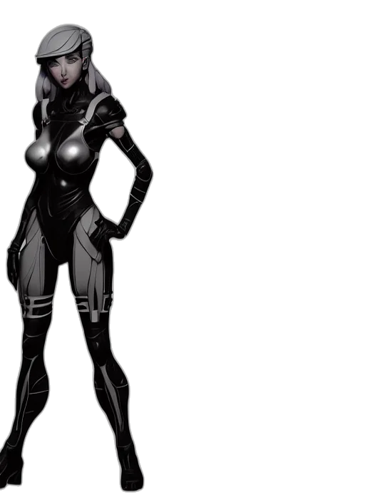 comic book art, concept art, fantasy art, cyberpunk transparent PNG cut-out