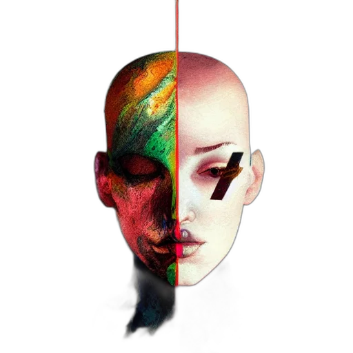 mask, face, hair, staff transparent PNG cut-out