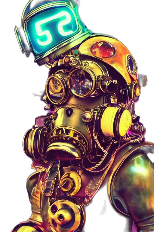 robot, mask, face, staff transparent PNG cut-out