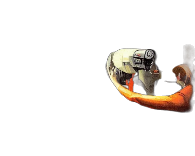 robot, weapon, staff, mask transparent PNG cut-out