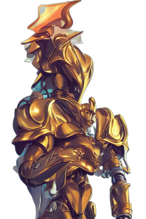 crown, robot, weapon, dragon, concept art, fantasy art, 3d render, anime transparent PNG cut-out