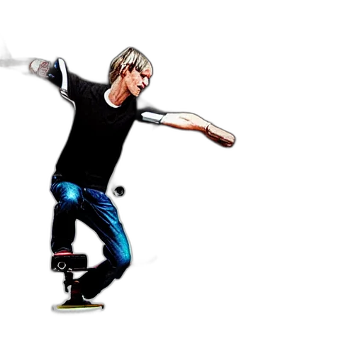concept art, 3d render, photorealistic, pixel art, tony, hawk, retirement transparent PNG cut-out