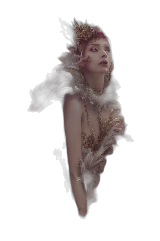 dress, crown, mask, creature transparent PNG cut-out