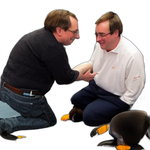 animal, staff, jacket, fire, linus, torvalds, petting, penguin transparent PNG cut-out