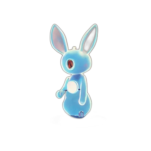 staff, animal, creature, 3d render, pixel art, concept art, cartoon, blue transparent PNG cut-out