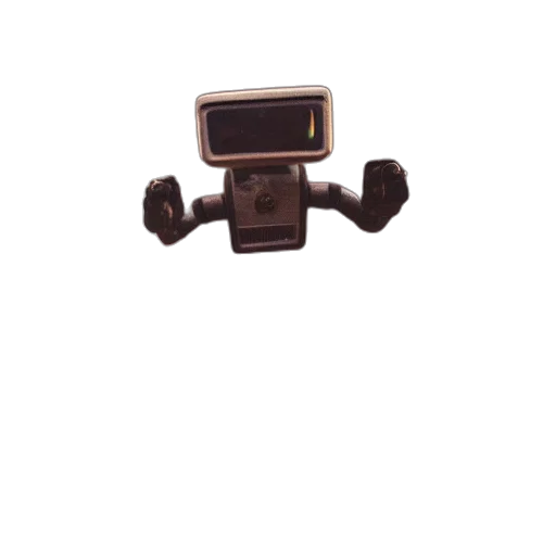 robot, staff, mask, face, 3d render, concept art, old, polaroid transparent PNG cut-out