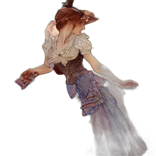 dress, staff, dragon, mask transparent PNG cut-out