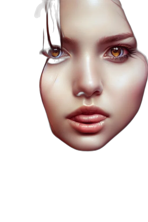face, mask, jewelry, robot, photorealistic, fantasy art, 3d render, concept art transparent PNG cut-out