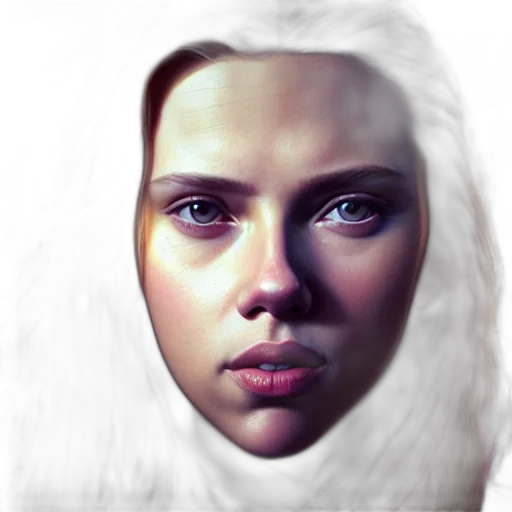 face, mask, hair, photorealistic transparent PNG cut-out