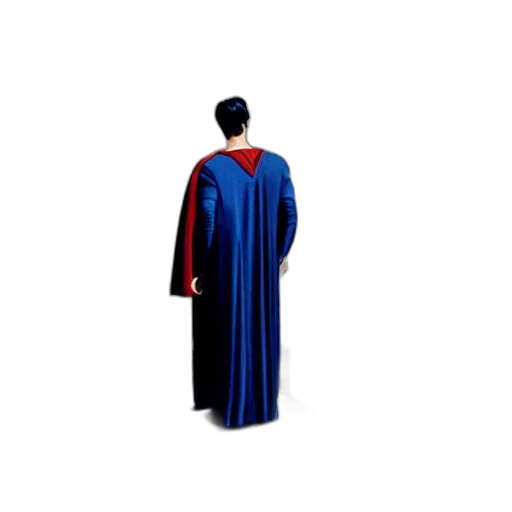 dress, jacket, staff, crown, concept art, 3d render, superman, back transparent PNG cut-out