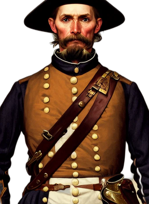 staff, jacket, hat, face, photorealistic, concept art, 3d render, oil painting transparent PNG cut-out