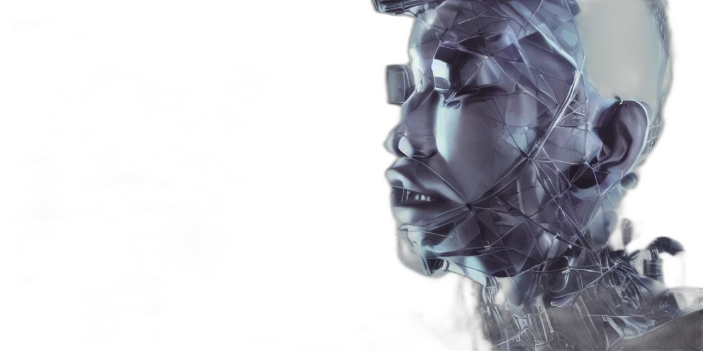 robot, face, mask, crown transparent PNG cut-out