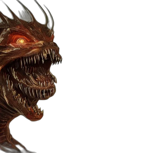 dragon, creature, mask, face transparent PNG cut-out