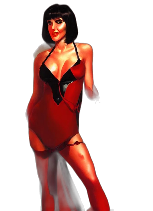 dress, concept art, comic book art, photorealistic, fantasy art, neon lights, red, neon transparent PNG cut-out