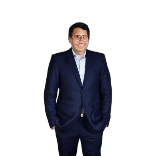 jacket, staff, animal, robot, 3d render, ceo transparent PNG cut-out