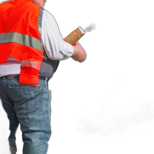 staff, jacket, weapon, hat transparent PNG cut-out