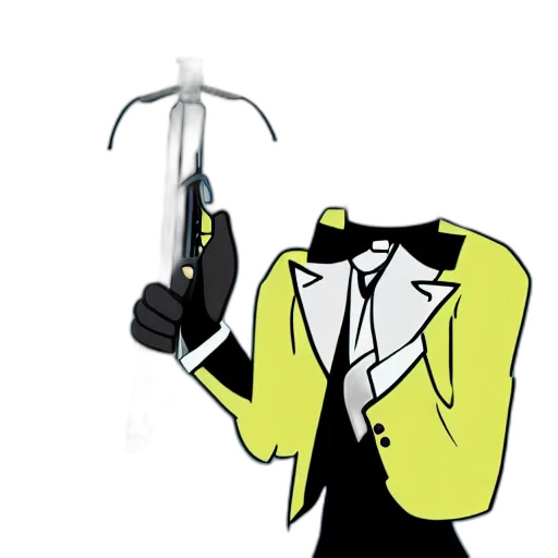 jacket, staff, umbrella, weapon transparent PNG cut-out