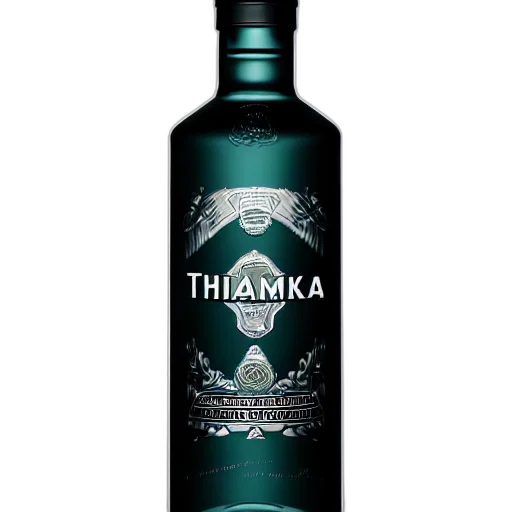 bottle, vodka, modern, label transparent PNG cut-out