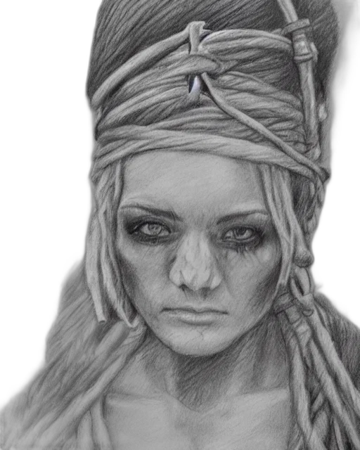 face, hat, pencil sketch, fantasy art transparent PNG cut-out