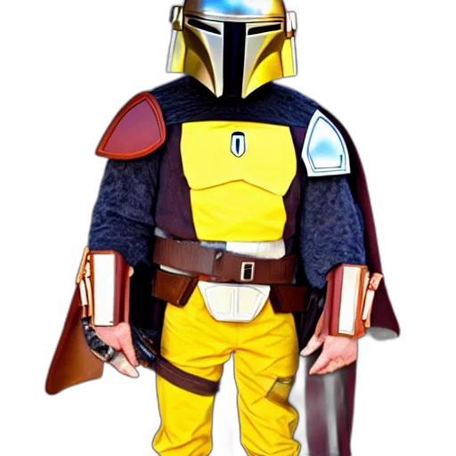 robot, staff, concept art, mandalorian, large, stuffed, mango, costume transparent PNG cut-out