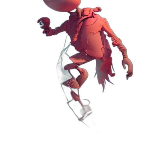 robot, creature, mask, jacket transparent PNG cut-out