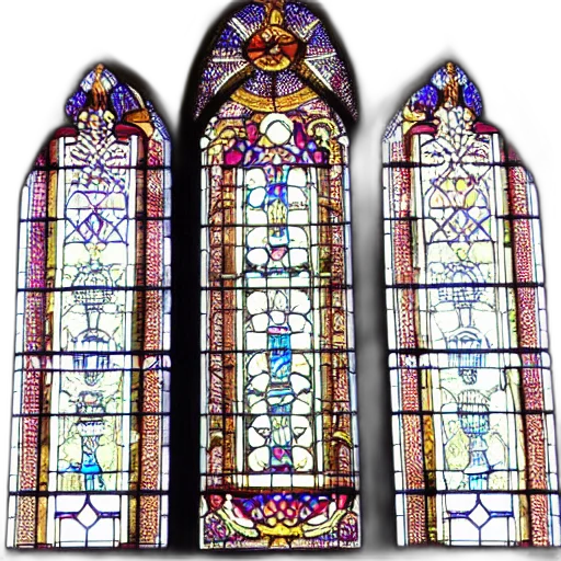 stained, glass, window, fancy, portal, design transparent PNG cut-out