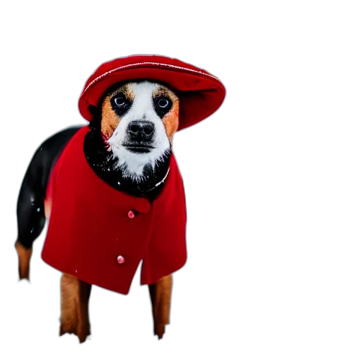 hat, jacket, animal, staff transparent PNG cut-out