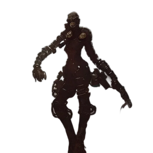 robot, staff, creature, weapon, concept art, 3d render, fantasy art, pixel art transparent PNG cut-out