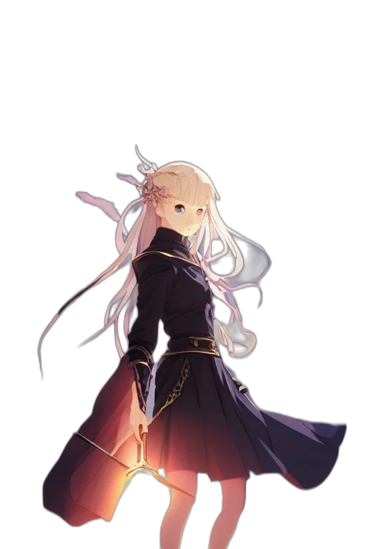 dress, staff, sword, weapon transparent PNG cut-out