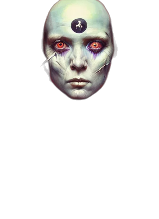mask, face, robot, creature transparent PNG cut-out
