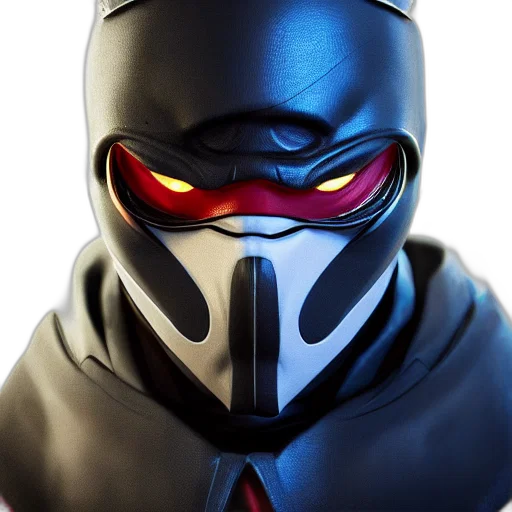 robot, mask, concept art, 3d render transparent PNG cut-out