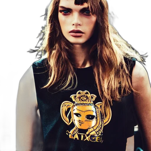 crown, face, jacket, dress transparent PNG cut-out